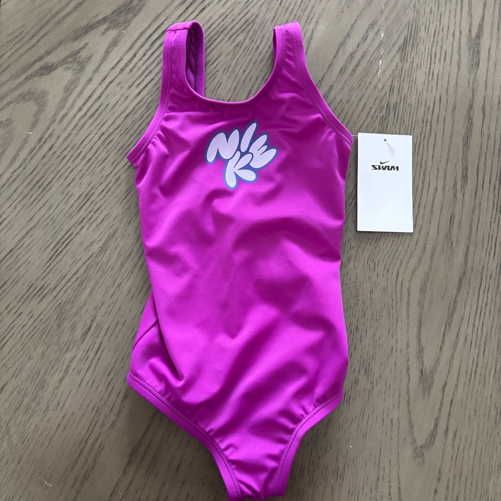 NWT Nike Kids Magenta One Piece Swimsuit
